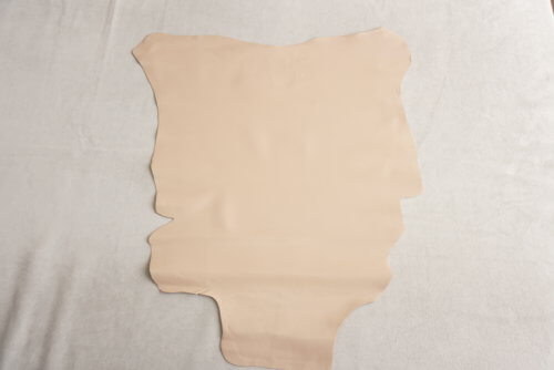 Galanterinė oda - "Ševro", pamušalinė, nude, minkšta, 0,7mm, 56x50 - Image 4