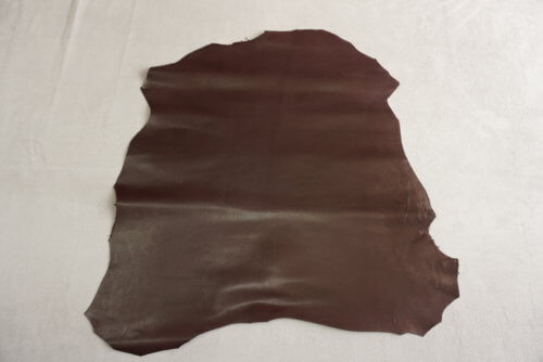 Galanterinė oda - "Ševro", ruda, vidut. kietumo, 0,7mm, 48x44 - Image 2