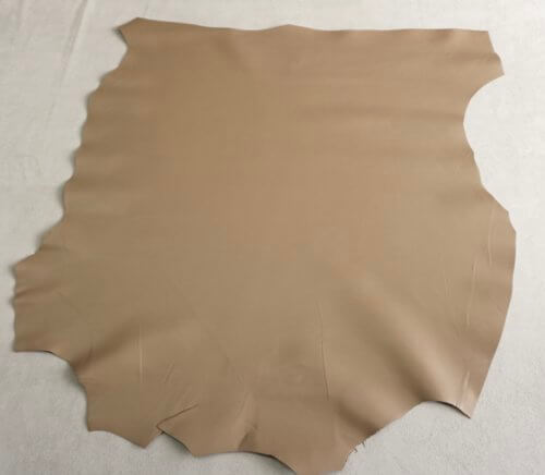 Galanterinė oda - smėlio sp., minkšta, 0,9mm, 69x63 - Image 2