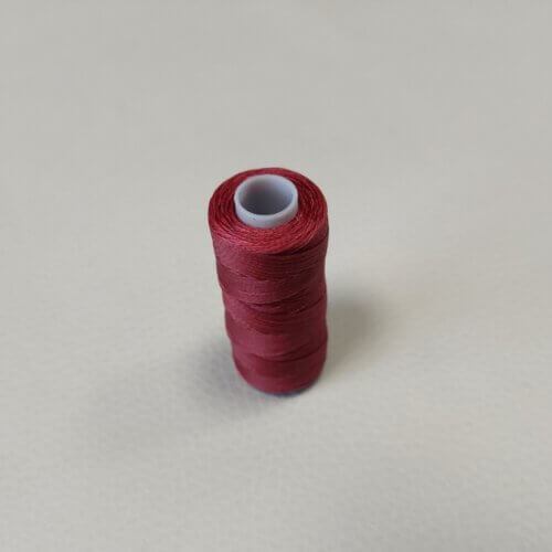 Vaškiniai siūlai - bordo, 0,8mm, 50m - Image 3