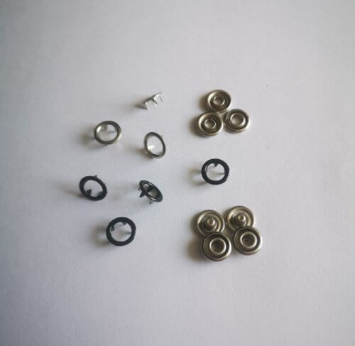 Prong Snap Buttons, black color, 60 pcs, 9,5mm - Image 2