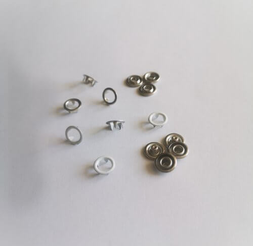 Vaikiškos spaudės, 9,5mm, 60 vnt, baltos - Image 2