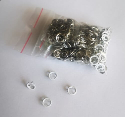 Vaikiškos spaudės, 9,5mm, 60 vnt, baltos - Image 4