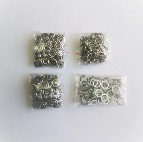 Vaikiškos spaudės, 9,5mm, 60 vnt, baltos - Image 3