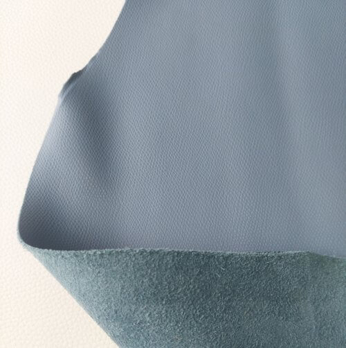 Galanterinė oda - mėlyna, faktūrinė, minkšta, 1,5mm, 114x110 - Image 3