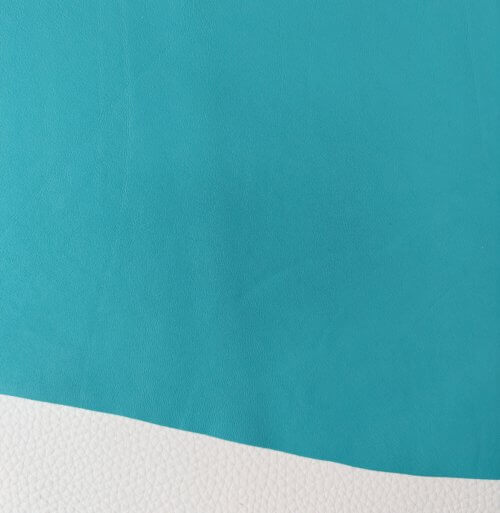 Galanterinė oda - šv. mėlyna, lygi, minkšta, plona, 1,0mm, 160x65 - Image 3