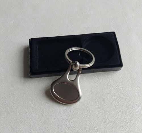 Raktų pakabukas - Italija, metalinis, matinis sidabras - Image 2