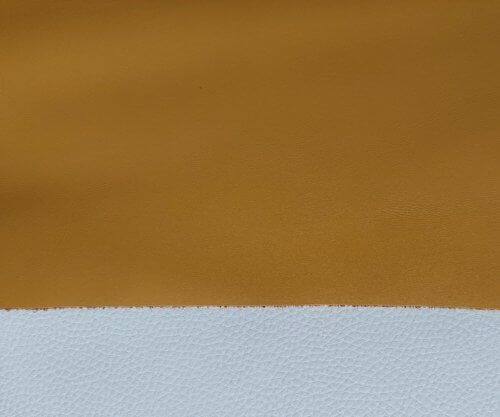 Galanterinė oda - Geltona, lygi, minkšta, 1,4mm, 93x68 - Image 3