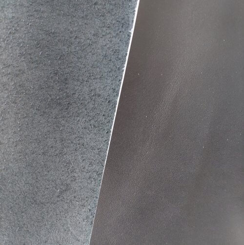 Galanterinė/avalyninė oda - juoda, lygi, vidut. kietumo, 1,3mm, 110x40 - Image 4