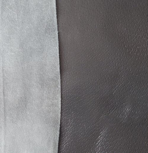 Galanterinė oda - juoda, faktūrinė, minkšta, 0,5-0,6mm, 110x95 - Image 2