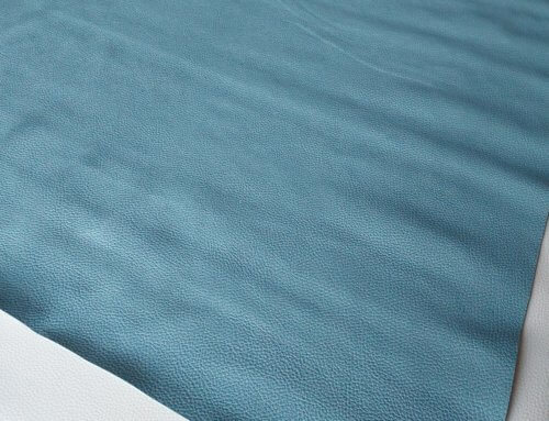 Galanterinė oda - Mėlyna, faktūrinė, minkšta, 1,6mm, 104x90 - Image 2