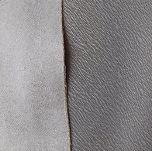 Galanterinė oda - Pilka, faktūrinė, vidut. kietumo, 1,4mm, 120x100 - Image 2