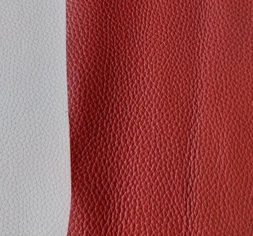 Galanterinė oda - raudona, faktūrinė, minkšta, 1,5mm, 137x90 - Image 3