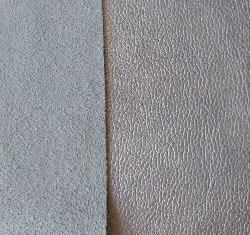 Galanterinė oda - sidabrinė, faktūrinė, minkšta, 1,8mm, 113x80 - Image 4