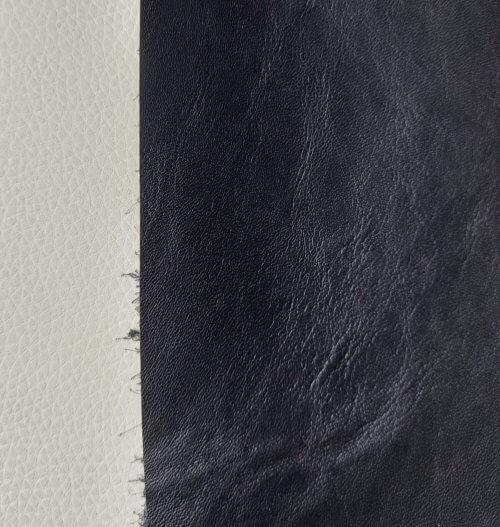 Galanterinė oda - juoda, "Nappa", vidut. minkštumo, 1,4-1,6mm, 110x75, smulkūs defektai - Image 4