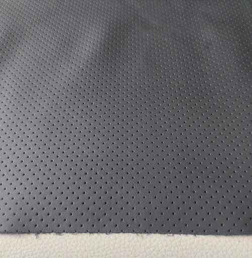 Automobilinė oda - juoda, matinė, perforuota MK-1, 1,3mm - Image 3