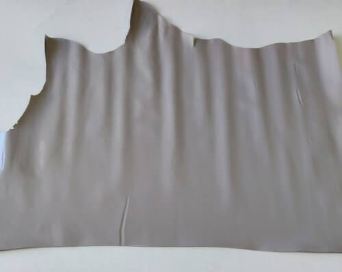 Galanterinė oda - Pilka, lakuota, vidut. kietumo, 1,1mm, 100x65 - Image 4