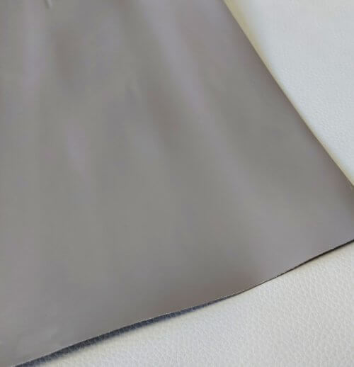 Galanterinė oda - Pilka, lakuota, vidut. kietumo, 1,1mm, 100x65 - Image 3