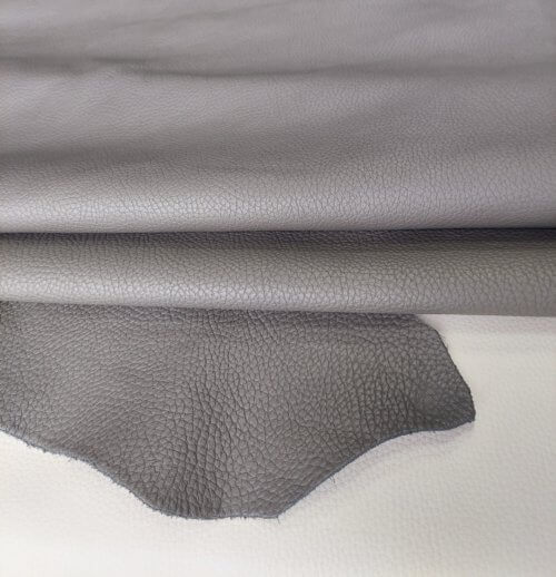 Haberdashery leather - Grey, soft, textured, 1,6-1,8mm, 240x110 - Image 2