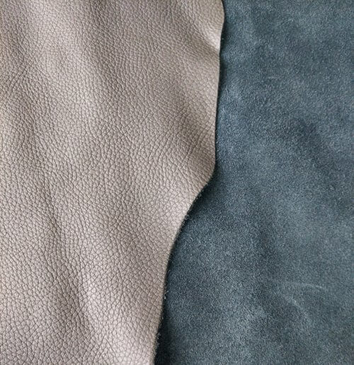Haberdashery leather - Grey, soft, textured, 1,6-1,8mm, 240x110 - Image 4