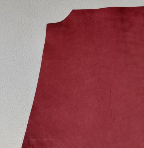 Galanterinė oda - Bordo, "Netikro veido", minkšta, 1,8-2,0mm, 125x76 - Image 3