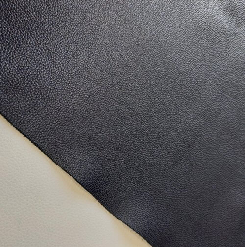 Galanterinė oda - Juoda, minkšta, smulkios faktūros, 1,5mm, 100x80, smulkūs defektai - Image 3