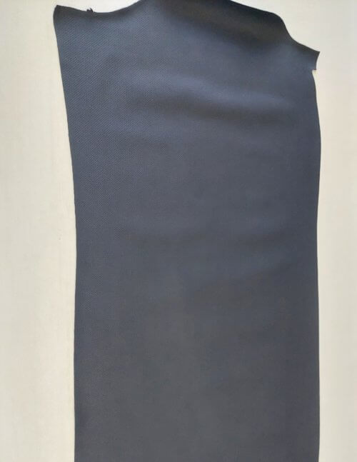 Automotive leather (Italy) - black, semi perforated, 1,3mm, 130x65 - Image 4