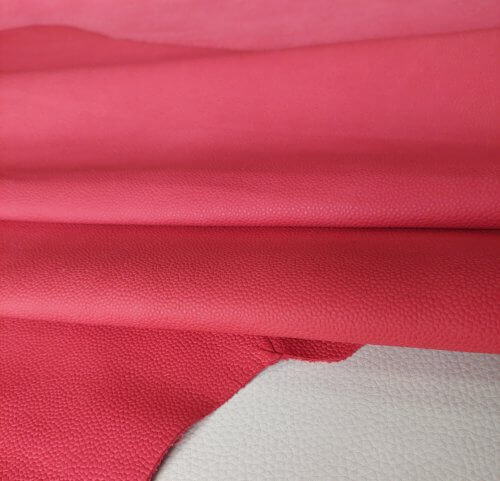 Haberdashery leather - red, small textured, soft, 1,1mm, 124dm2 - Image 2
