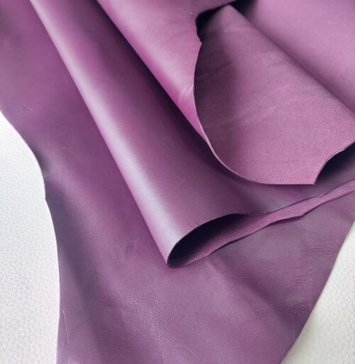 Galanterinė oda - Violetinė, lygi, minkšta, 0,8mm, 103x82 - Image 2