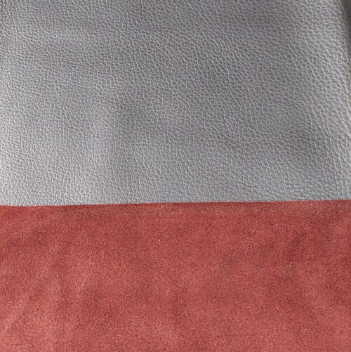Baldinė oda – ,,semi-aniline“, rudai bordo, smulkios faktūros, 1,6-1,8mm, 125x100 - Image 2