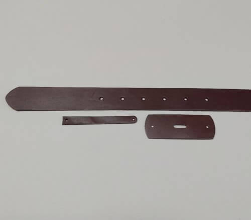 Augalinio rauginimo odos diržas - dažyta, ruda, 3,5-4,0mm, 39mm plotis, 105cm ilgis - Image 3