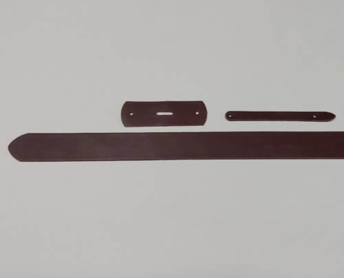 Augalinio rauginimo odos diržas - dažyta, ruda, 3,5-4,0mm, 34mm plotis, 120-130cm ilgis - Image 3