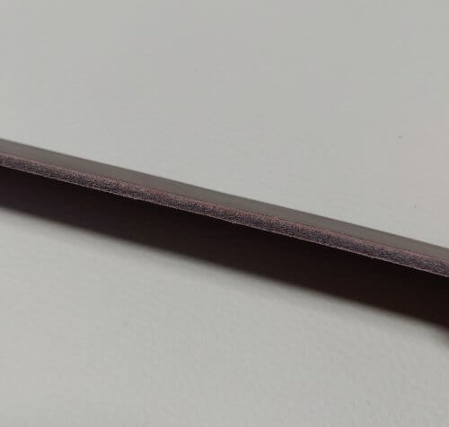 Augalinio rauginimo odos diržas - dažyta, ruda, 3,5-4,0mm, 34mm plotis, 120-130cm ilgis - Image 2