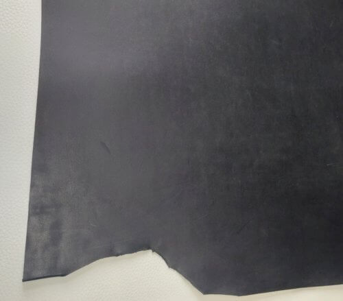 Galanterinė/Avalyninė oda - Juoda, kietoka, "Šlifuoto veido", 1,0mm, 120x68 - Image 2