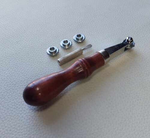 Overstitch Wheel, Leathercraft Hand Sewing Too,l Stitching Marker, Leather Overstitch Spacer, with 4pc Cogs - Image 3