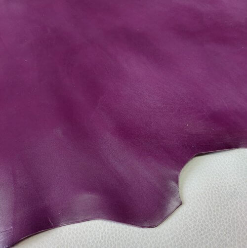 Haberdashery leather - Violet, plain, shiny, medium hardness, 0,9mm, 94dm2 - Image 4