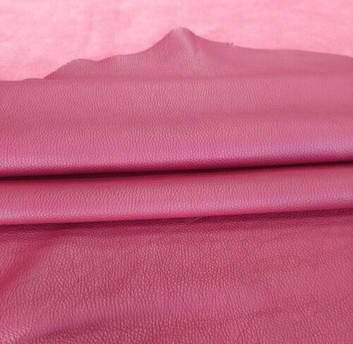 Galanterinė oda - Bordo, faktūrinė, minkšta, 1,7mm, 200x94 - Image 3