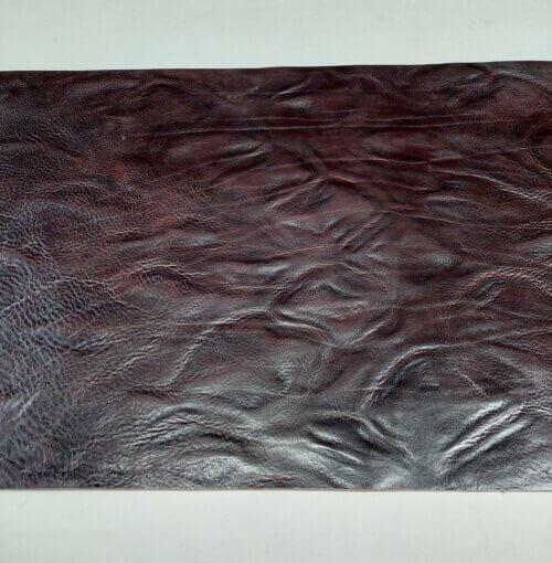 Diržinė augalinio rauginimo oda - Tamsiai ruda, minkšta, "Laužyta", "La Perla" gamybos, 3,5mm, 140x43 - Image 4