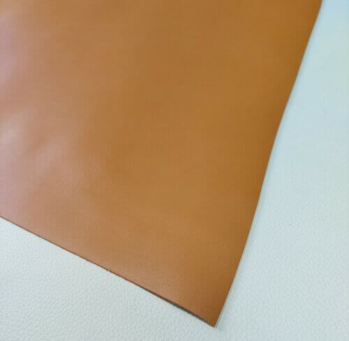 Haberdashery leather - Mustard color, medium firmness, plain, 1,6mm, 100x90cm - Image 3