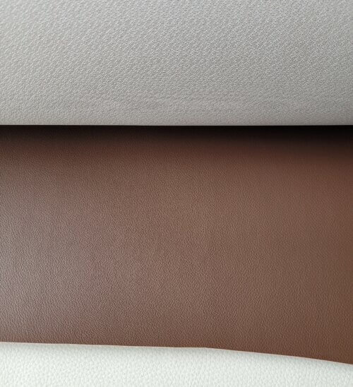 Automotive artificial leather "BMW" - Brown, Small texture, 1,2mm - Image 3