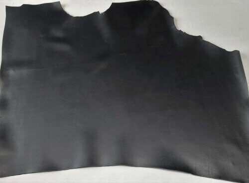 Haberdashery/shoes leather - Black, medium rigid, bit shiny,1,2-1,4mm, 100x80, small defects - Image 4