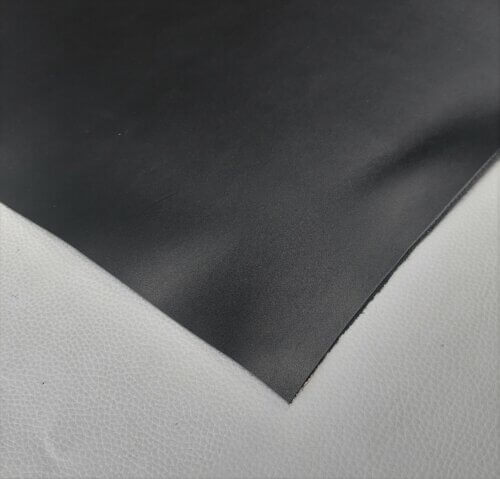 Haberdashery/shoes leather - Black, medium rigid, bit shiny,1,2-1,4mm, 100x80, small defects - Image 3
