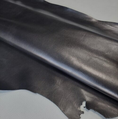 Clothing leather - black, shiny, medium firmness, 1,0mm - Image 3