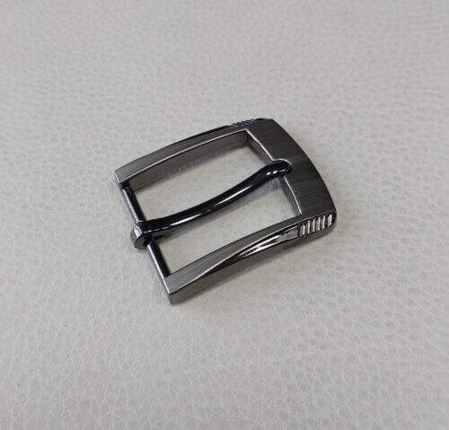 Belt buckle - 30mm, brushed nickel/black nickel color - Image 3