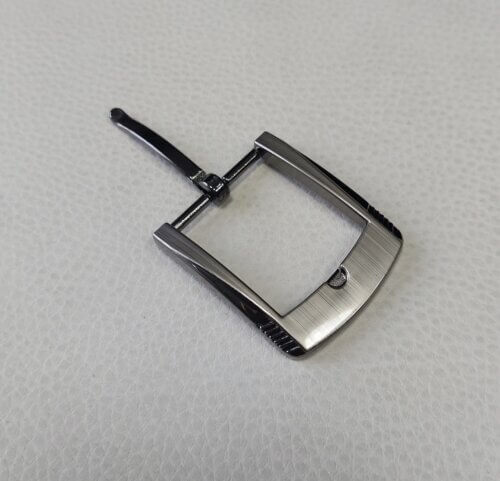 Belt buckle - 30mm, brushed nickel/black nickel color - Image 2