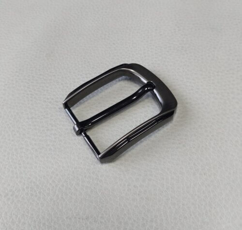 Belt buckle - 40mm, old nickel/black nickel color - Image 3