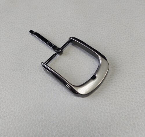 Belt buckle - 40mm, old nickel/black nickel color - Image 2