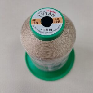 Siūlai - "TYTAN 40", šviesiai kreminiai, Col.2609, 1000m
