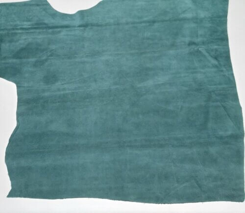 Haberdashery leather - green, medium soft, velour, 1,4-1,5mm - Image 4