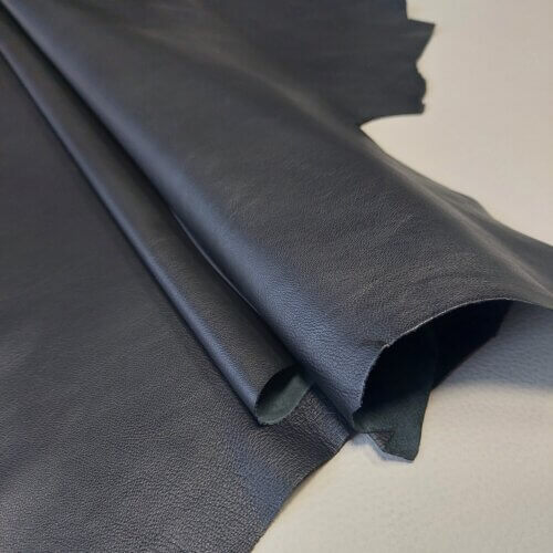Haberdashery/clothing leather - Black, soft, 0,6-0,8mm - Image 2